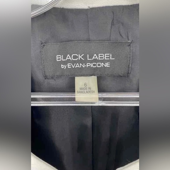 Evan Picone black label black  Blazer with White Accents - Picture 3 of 5